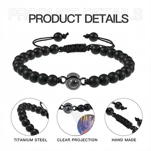 Zebra Titanium Steel Projection Bracelet