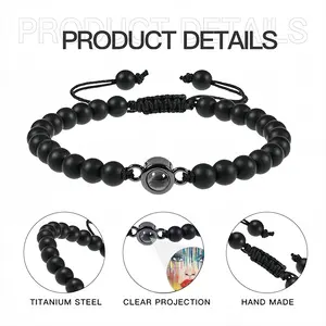 Diamonds Are Forever Titanium Steel Projection Bracelet