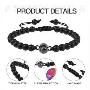 Happiness Titanium Steel Projection Bracelet