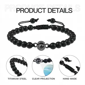 Oceans Apart Titanium Steel Projection Bracelet