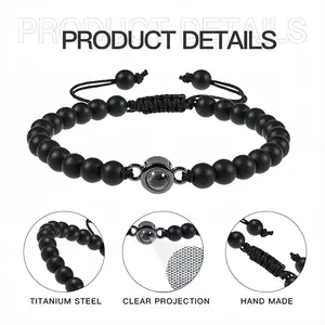 Braid Titanium Steel Projection Bracelet