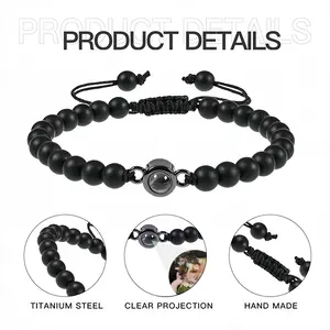 August Titanium Steel Projection Bracelet