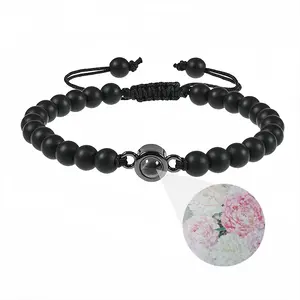 Large Peony Palette Knife Titanium Steel Projection Bracelet