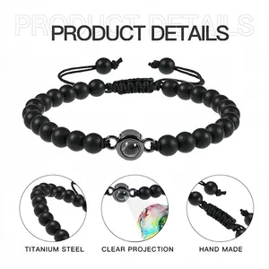 In Infinity I Try To Find Myself Titanium Steel Projection Bracelet