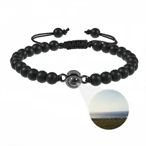 Misty View Of The Orkneys From Duncansby Head Titanium Steel Projection Bracelet