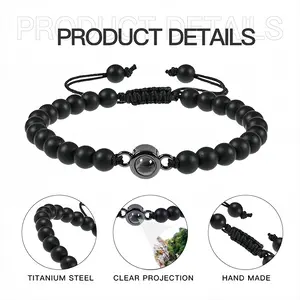 Gold Country Titanium Steel Projection Bracelet