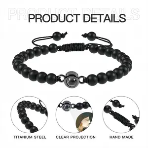 Waiting Titanium Steel Projection Bracelet