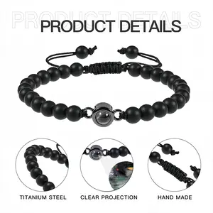 Everybody Was Looking For Me And I Was Loosing Myself Titanium Steel Projection Bracelet