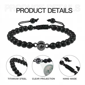 Wait Wait For Me I Just Woke Up Titanium Steel Projection Bracelet