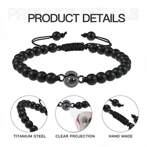 Hello Titanium Steel Projection Bracelet