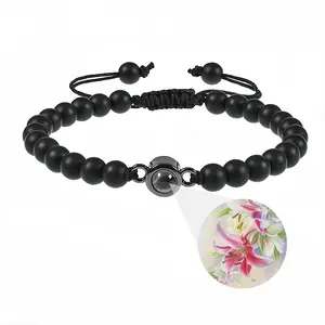 Poetry Of Flowers Titanium Steel Projection Bracelet