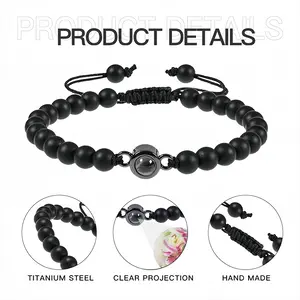 Poetry Of Flowers Titanium Steel Projection Bracelet