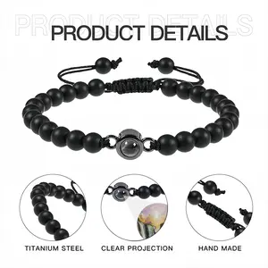 Among The Waterfalls Titanium Steel Projection Bracelet