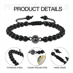 Jesus Titanium Steel Projection Bracelet