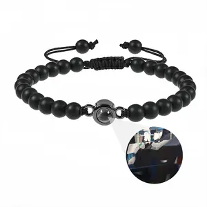 Black Titanium Steel Projection Bracelet