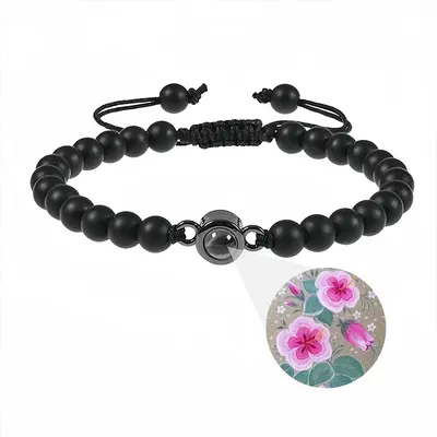 Purple Flowerbed Titanium Steel Projection Bracelet