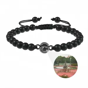 Bethesda Fountain Central Park New York City Titanium Steel Projection Bracelet