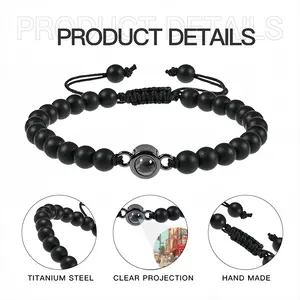 Billiards On 34Th St New York City Titanium Steel Projection Bracelet