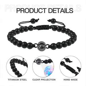 Flower Kiss 02 Titanium Steel Projection Bracelet