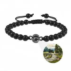 Scenic Mountain River Titanium Steel Projection Bracelet