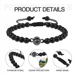 Scenic Mountain River Titanium Steel Projection Bracelet