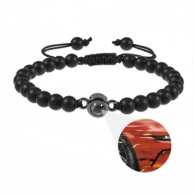 Porsche Red Crash Titanium Steel Projection Bracelet