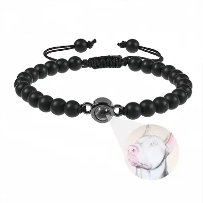 White Doberman Titanium Steel Projection Bracelet