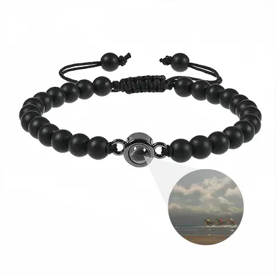 Beach With Riders Titanium Steel Projection Bracelet