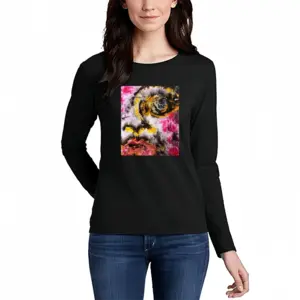 Women Ephemeral Face I Long Sleeve T-Shirt (Cotton)