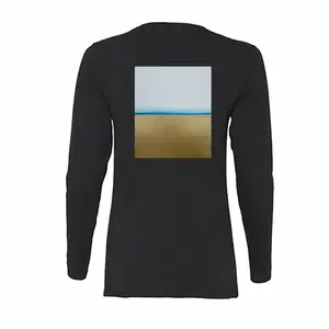 Women Blue Line With Gold Long Sleeve T-Shirt (Cotton)