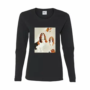 Women Basset Long Sleeve T-Shirt (Cotton)