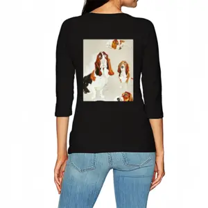 Women Basset Long Sleeve T-Shirt (Cotton)