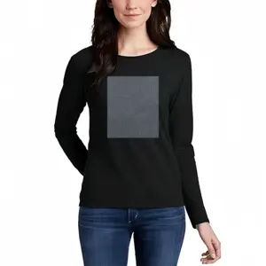 Women Anthracite Long Sleeve T-Shirt (Cotton)