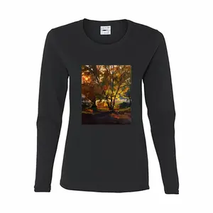 Women Autumn Sunset Long Sleeve T-Shirt (Cotton)