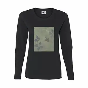 Women Clematis Vine Long Sleeve T-Shirt (Cotton)