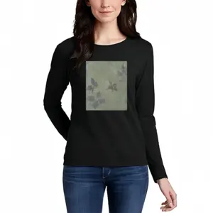 Women Clematis Vine Long Sleeve T-Shirt (Cotton)