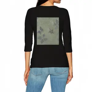 Women Clematis Vine Long Sleeve T-Shirt (Cotton)