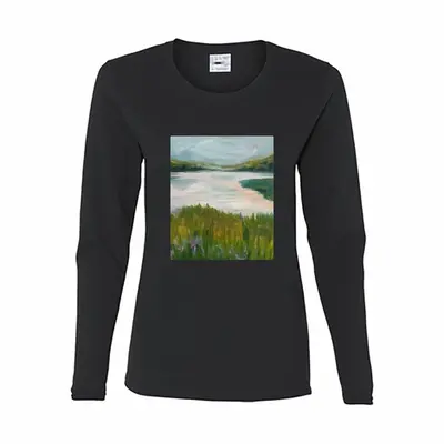 Women Lake Long Sleeve T-Shirt (Cotton)