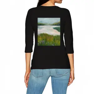 Women Lake Long Sleeve T-Shirt (Cotton)