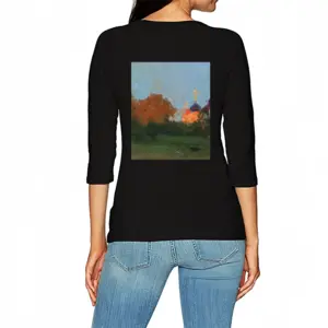 Women Sunset Long Sleeve T-Shirt (Cotton)