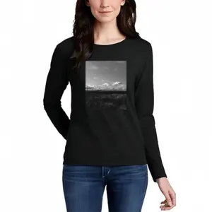 Women Far North Wind Turbine Long Sleeve T-Shirt (Cotton)