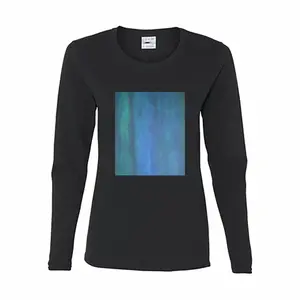 Women Emerald And Blue I Long Sleeve T-Shirt (Cotton)