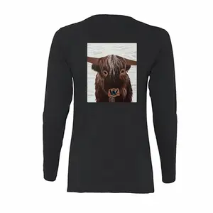 Women Bull - Red Bull Taurus Animals Buffalo Wild Long Sleeve T-Shirt (Cotton)