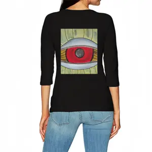 Women Red Eye Long Sleeve T-Shirt (Cotton)