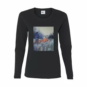 Women Moody Landscape Long Sleeve T-Shirt (Cotton)