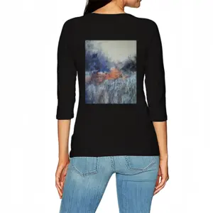 Women Moody Landscape Long Sleeve T-Shirt (Cotton)