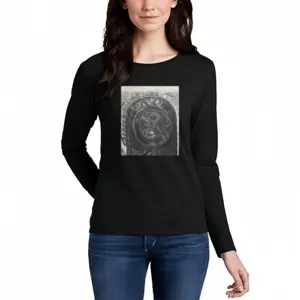 Women Death Helmet Long Sleeve T-Shirt (Cotton)