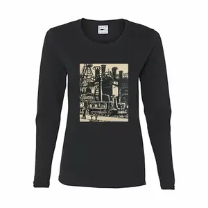 Women Gas Works Long Sleeve T-Shirt (Cotton)