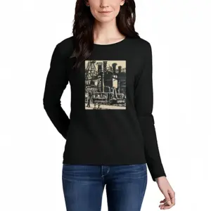 Women Gas Works Long Sleeve T-Shirt (Cotton)