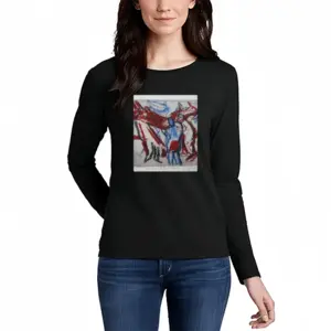 Women Smithfield Meat Market Long Sleeve T-Shirt (Cotton)